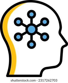 Mind Vector illustration on a transparent background. Premium quality symmbols. Line Color vector icons for concept and graphic design.