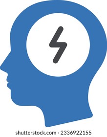 ilustración de vectores de mente en un fondo transparente.Símbolos de calidad premium.Icono vector glifos para el concepto y el diseño gráfico. 
