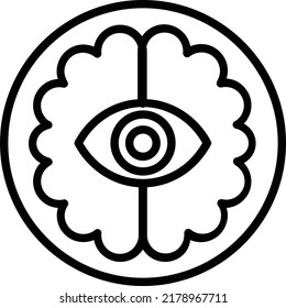 Mind Vector Line Icon Design