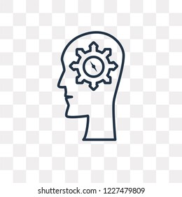 Mind vector outline icon isolated on transparent background, high quality linear Mind transparency concept can be used web and mobile