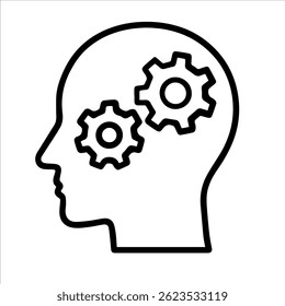 Icono de trabajo mental sobre fondo blanco Vector
Icono de Vector