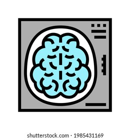 vectores de iconos de color de rayos X de mente. señal de rayos X de mente. ilustración de símbolo aislado