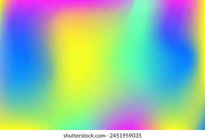 Mind-blowing colorful mockup. Kaleidoscopic prism background. Crazy lemon pink magenta indigo blue post advertisement presentation. Neon psychedelic backdrop. Bright cyan yellow violet mint gradient. 