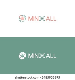 MindCall logo for a mental health hotline. Features a navy phone icon within a teal cloud shape, symbolizing communication and support. Ideal for crisis helplines and mental health services.
