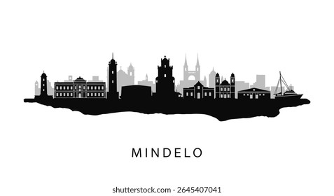 Mindelo Skyline with Cape Verde, Cityscape, and Silhouette.