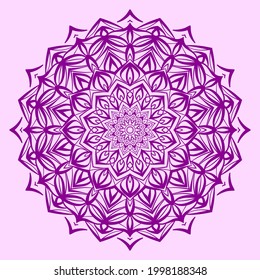 mindful abstract mandala art with soft and youth color decoration vector design