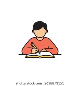 Mindful Journaling Person Pen Notebook White Background Personal Growth Inner Peace