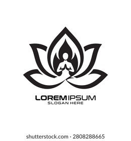 Mindful Lotus logo captures a stylized lotus blossom with symmetrical lines, embodying beauty, purity, and mindful living, designed for boutique wellness brands, high-end yoga wear, health journals, or meditation platforms looking for a clean, professional, and evocative symbol that resonates with a modern audience.