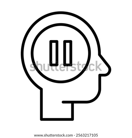 Mindful Pause icon line vector illustration