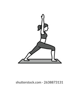 Mindful Person Practicing Yoga Mat White Background Serene Strength Balance Pose