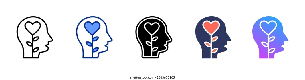 Mindful Steps icon sheet multiple style collection