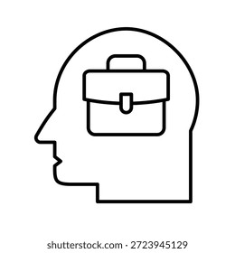 Ilustración vectorial de iconos de esquema de trabajo consciente
