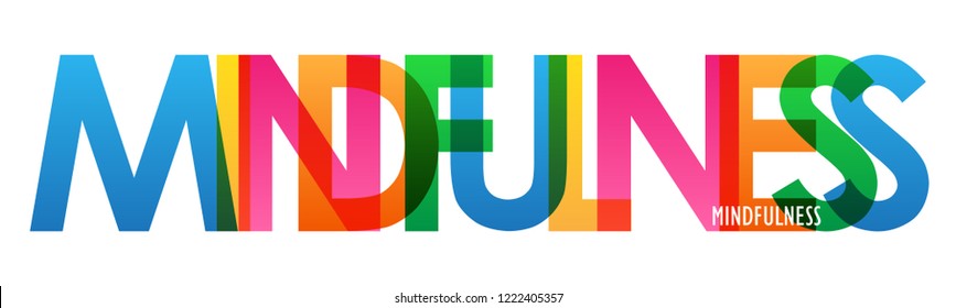 MINDFULNESS colorful letters banner