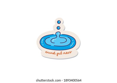 Diseño de doodle adhesivo de concepto de atención