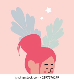 Mindfulness concept. Vector illustration in a flat style