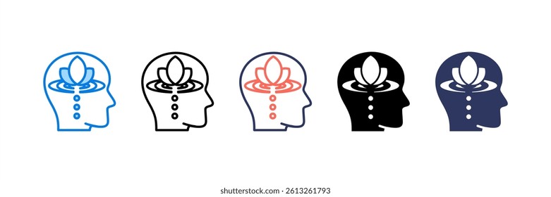 Mindfulness Icon Element for Design