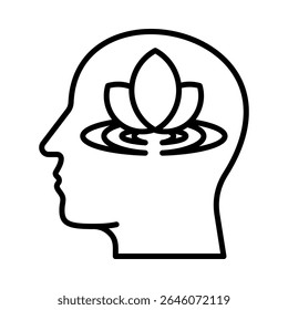 Mindfulness Icon Element for Design