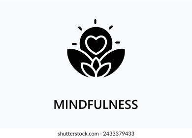 Mindfulness icon or logo sign symbol vector illustration