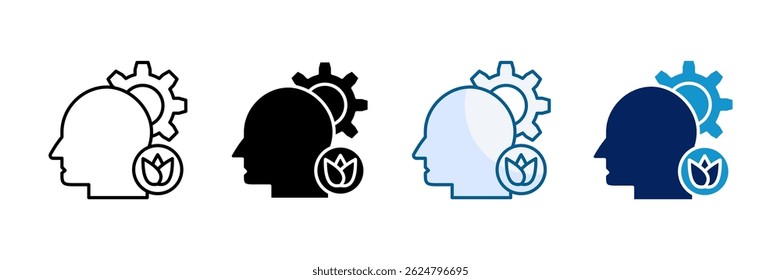 Mindfulness Icon Set Multiple Style Collection
