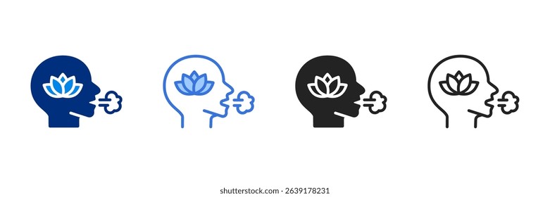 Mindfulness Icon Set Multiple Style Vector Illustration