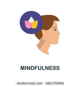 Mindfulness icon. Simple element from personality collection. Creative Mindfulness icon for web design, templates, infographics and more