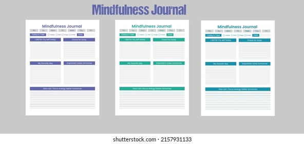 Mindfulness Journal KDP interior template 