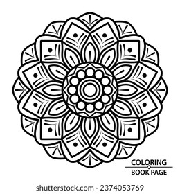 Mindfulness Mandala for Coloring Book Page Design. Grab these easy mandala coloring pages today and enjoy a few minutes of uninterrupted relaxing activity!