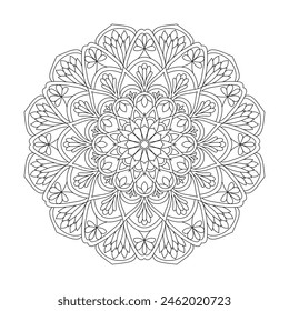 Mindfulness Mandala Kids Coloring Book Page for kdp Book Interior. Peaceful Petals, Ability to Relax, Brain Experiences, Harmonious Haven, Peaceful Portraits, Blossoming Beauty mandala design.