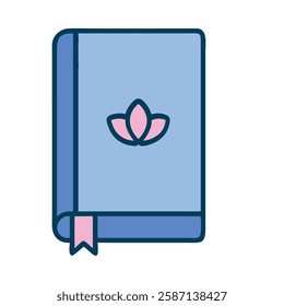 Mindfulness Meditation journal blue illustration