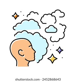 mindfulness meditation yoga color icon vector. mindfulness meditation yoga sign. isolated symbol illustration
