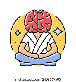 mindfulness motivation color icon vector. mindfulness motivation sign. isolated symbol illustration