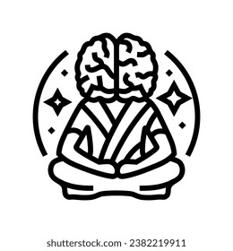 mindfulness motivation line icon vector. mindfulness motivation sign. isolated contour symbol black illustration