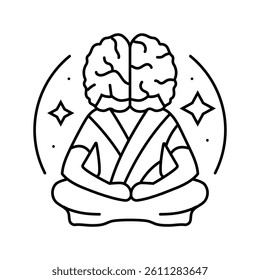 mindfulness motivation line icon vector. mindfulness motivation sign. isolated contour symbol black illustration
