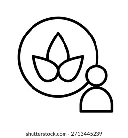 Ilustración vectorial de iconos de contorno de atención plena