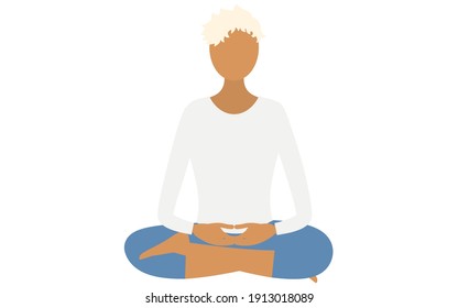 Mindfulness, people who make meditation in the half-crowned Maitreya