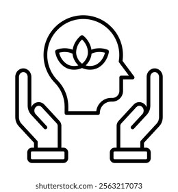 Mindfulness Practice icon line vector illustration