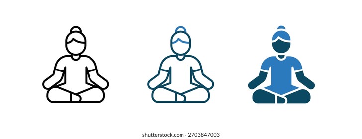 Mindfulness Practice icon line vector