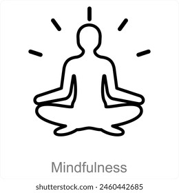 Mindfulness and relexation icon concept
