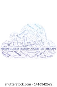 Mindfulness-Based Cognitive Therapy word cloud. Wordcloud made with text only.