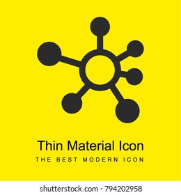 Mindmap bright yellow material minimal icon or logo design