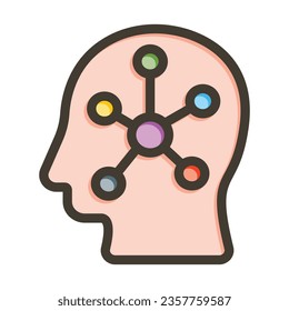 Mindmap Vector Thick Line Filled Colors Icon For Personal And Commercial Use.
