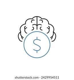 mindset concept line icon. Simple element illustration.mindset concept outline symbol design.