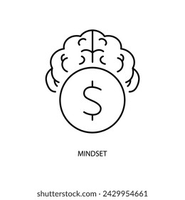 mindset concept line icon. Simple element illustration.mindset concept outline symbol design.