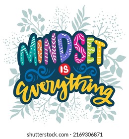 Mindset ist alles, Handschrift. Poster-Zitate.