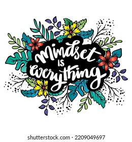 Mindset Everything Hand Lettering Poster Quotes Stock Vector (Royalty ...