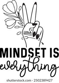 Mindset ist alles PNG T-Shirt Design