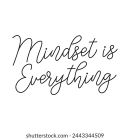 mindset is everything text on white background.