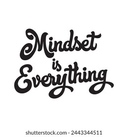 mindset is everything text on white background.