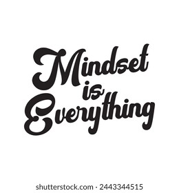 mindset is everything text on white background.