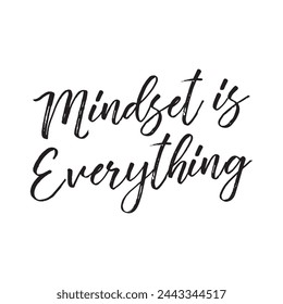 mindset is everything text on white background.